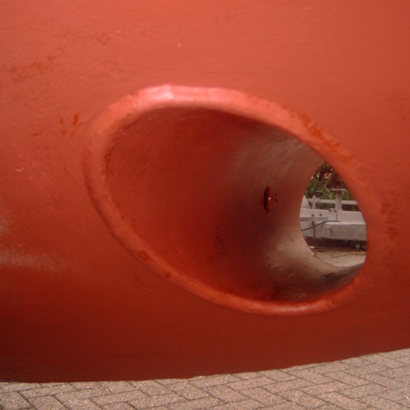 Inbouw boegschroef stalen schip